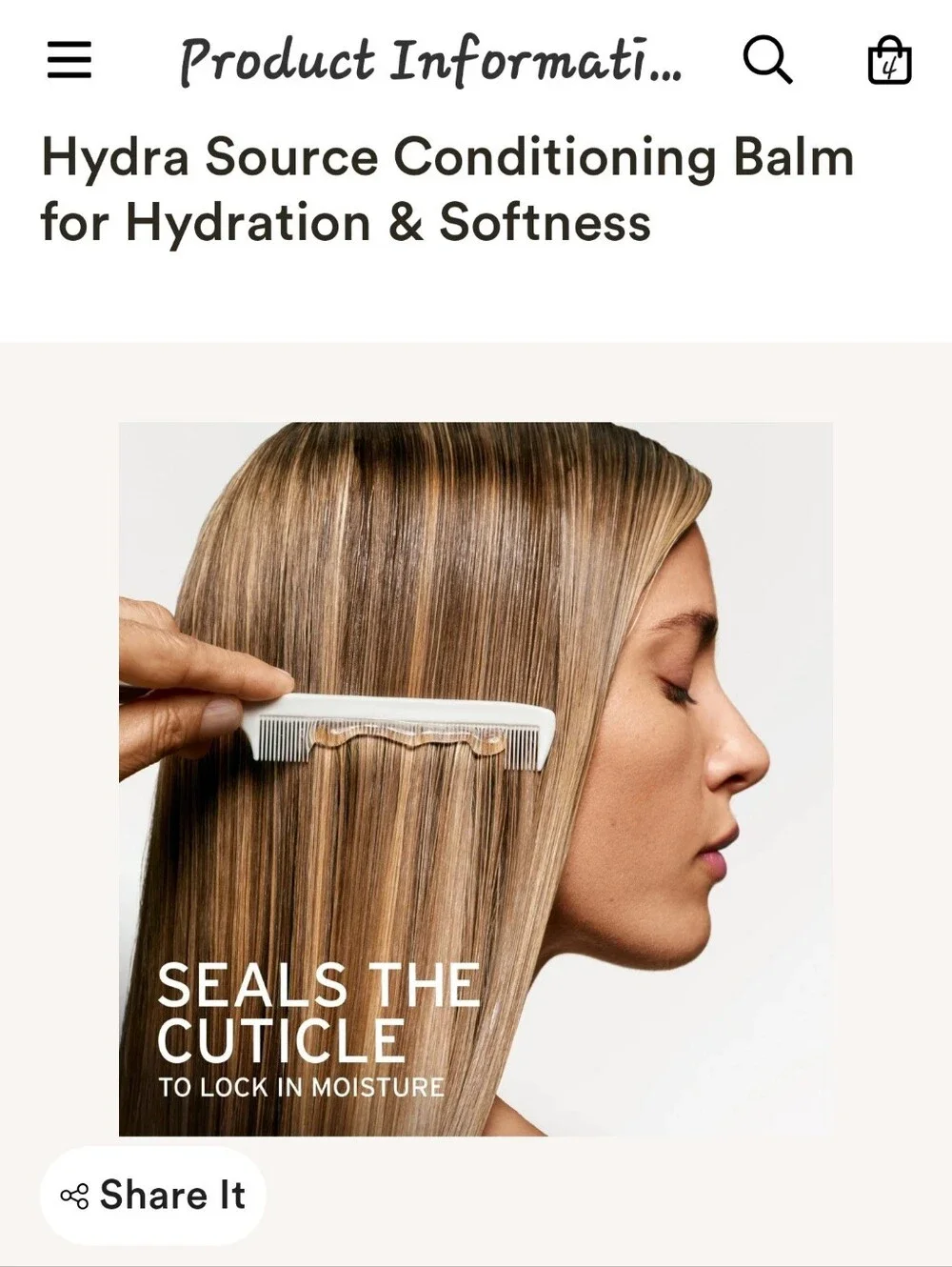 Hydra Source Conditioning Balm - White; Jumbo, Opened/tried.
